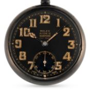 A CUSTOMISED PVD COATED BAMFORD ROLEX 1930S BRITISH MILITARY POCKET WATCH ONE OF FIVE PIECES MADE IN