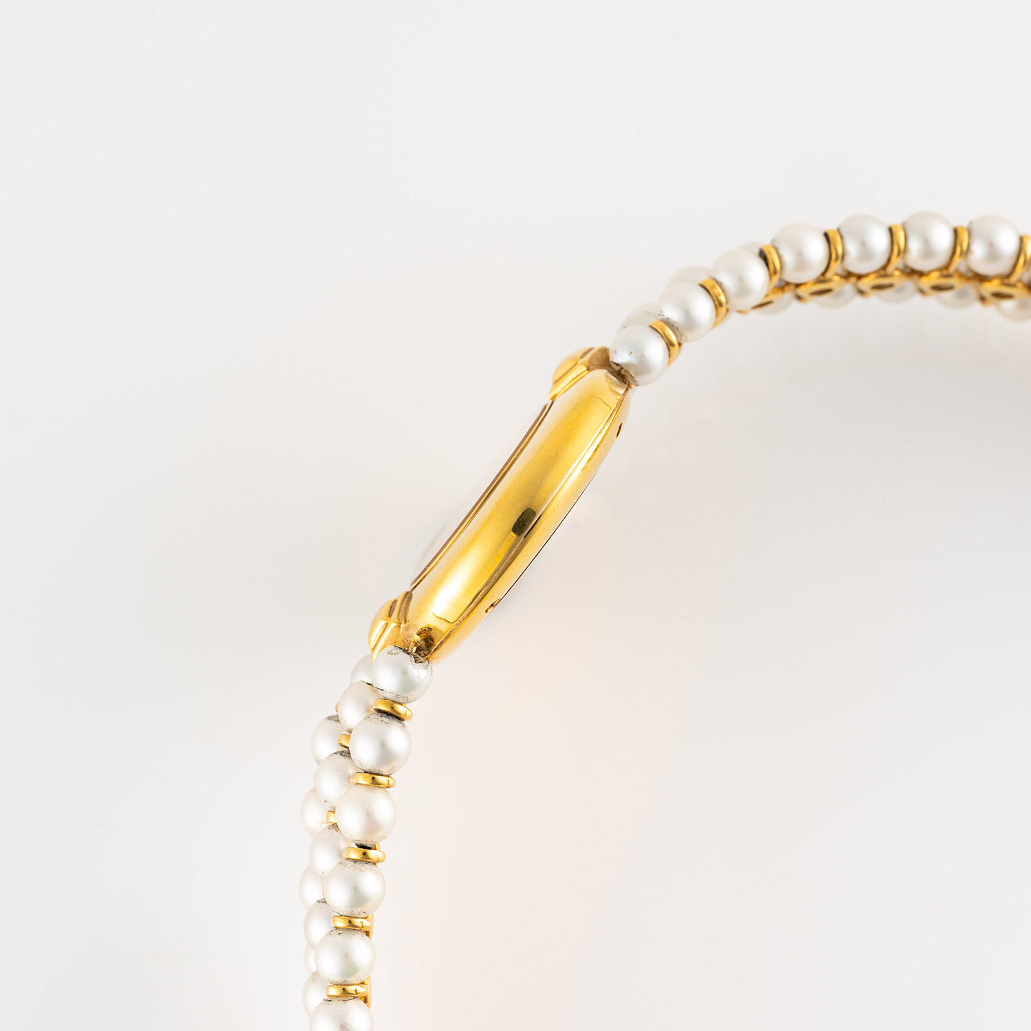 A LADIES 18K SOLID GOLD & PEARL CARTIER COLISEE BRACELET WATCH CIRCA 1990s, REF. 1989 1 Movement: - Image 9 of 9