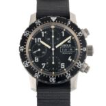 A GENTLEMAN'S SIZE STAINLESS STEEL KOBOLD AUTOMATIC DAY DATE CHRONOGRAPH WRIST WATCH CIRCA 1990s,