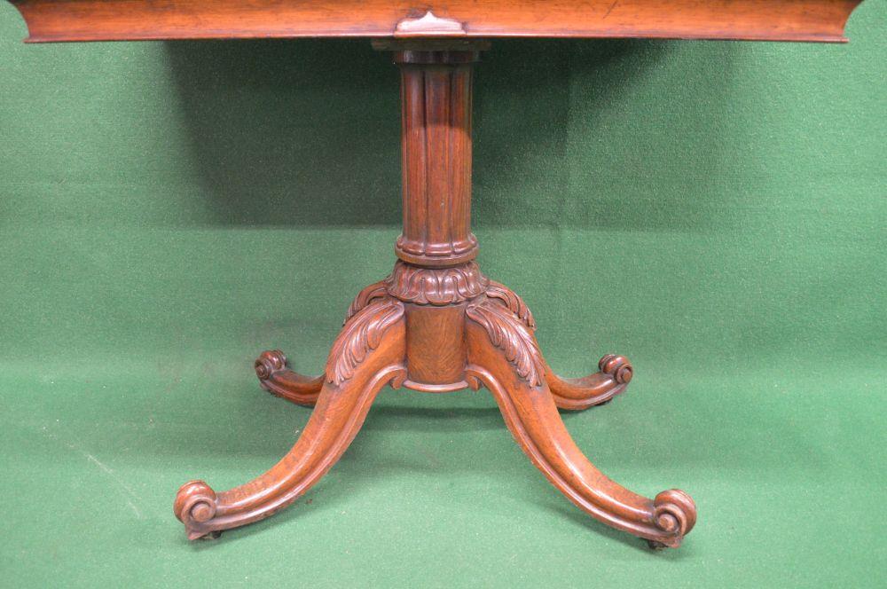 19th century oak D shape fold over card table the top opening to reveal baized playing surface - Image 3 of 3