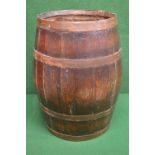 Oak coopered barrel stickstand - 19" tall Please note descriptions are not condition reports, please