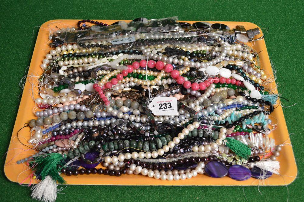 Approx one hundred strings of new beads for jewellery making Please note descriptions are not