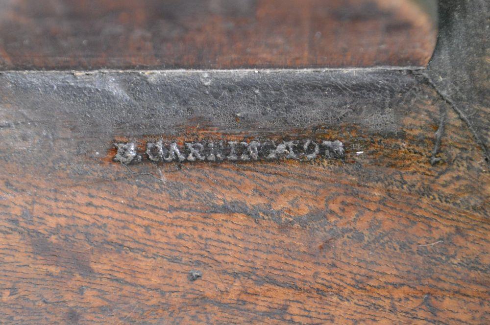 19th century elm comb back Windsor chair having pierced back splat and spindles over solid seat, - Image 2 of 3