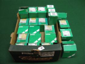 Box of approx twenty two boxed Lucas electrical fuel pumps Please note descriptions are not