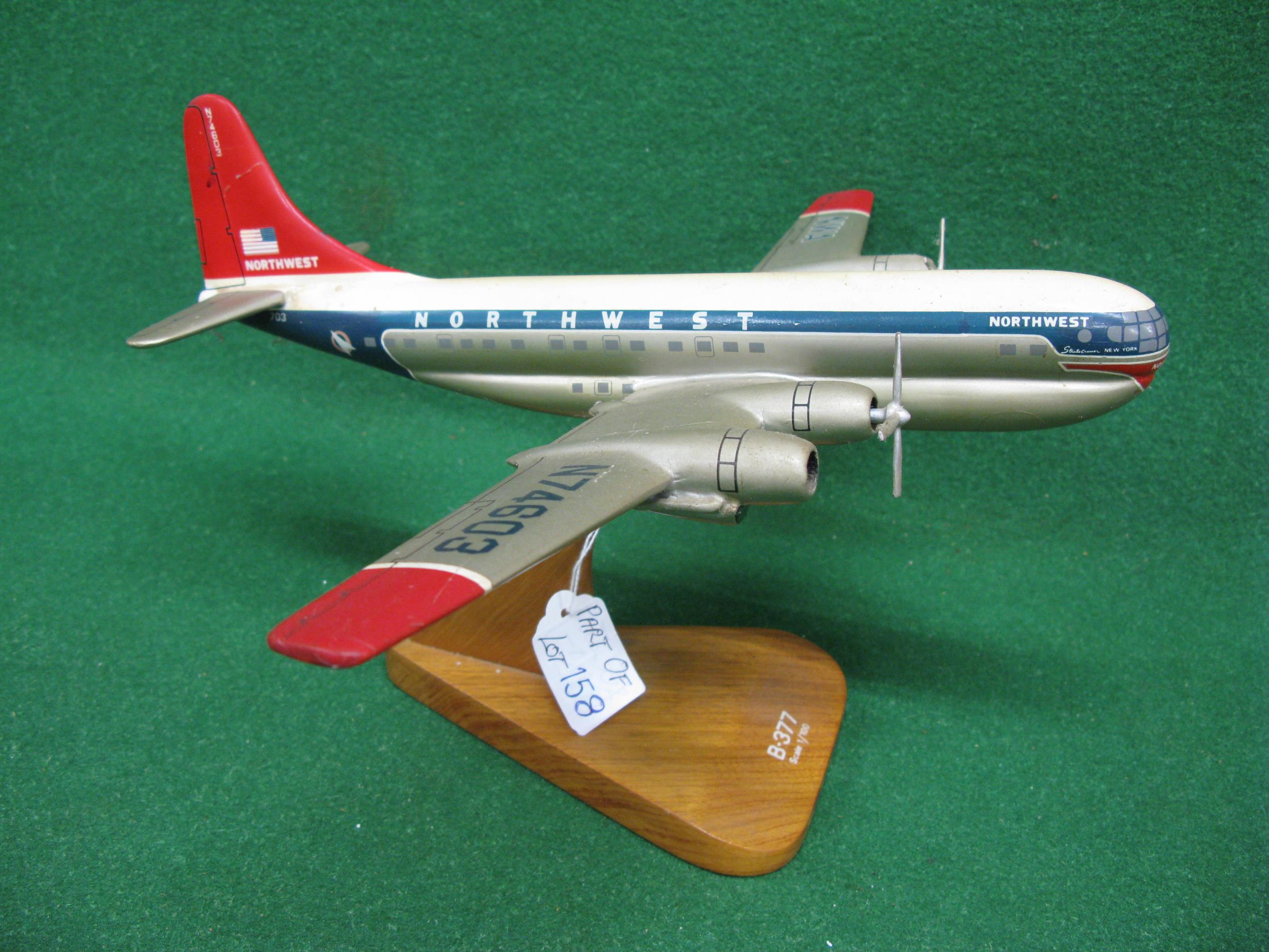 Two desktop aeroplane models with stands of US aircraft made by Toys & Models Corporation- - Image 3 of 3