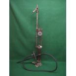 Gilbert & Barker MFG Co. Springfield Mass skeleton petrol pump with detached hose and nozzle (for