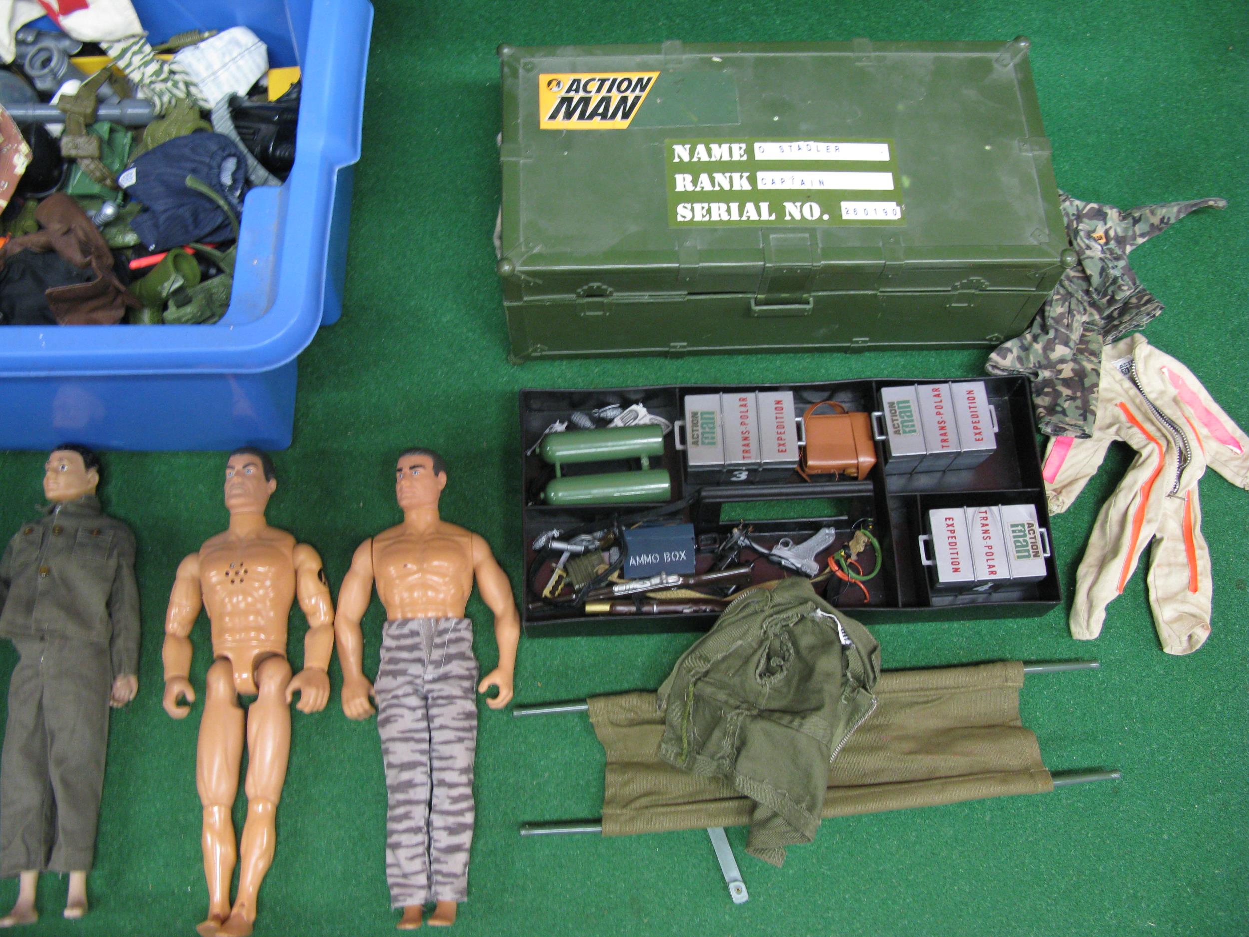 Quantity of 1990's Action Man and other similar products to include: four men, crate and Action - Image 3 of 3