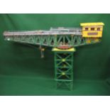 Large Meccano model of a block-setting crane, built in the last decade using 1950's and some