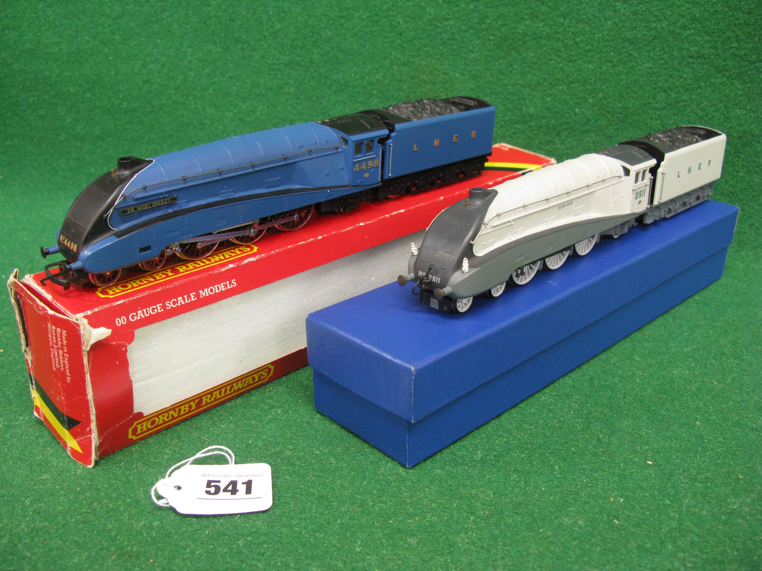 Two Hornby tender drive OO A4 Pacific's with valences to comprise: No. 4498 Sir Nigel Gresley in
