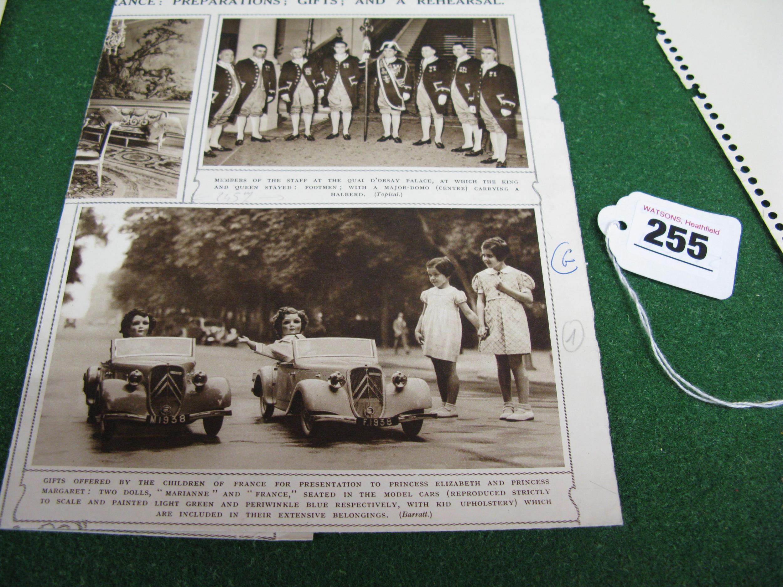Folder of period photographs, slides, letters and cuttings relating to French childrens 1938 gift to - Image 2 of 3