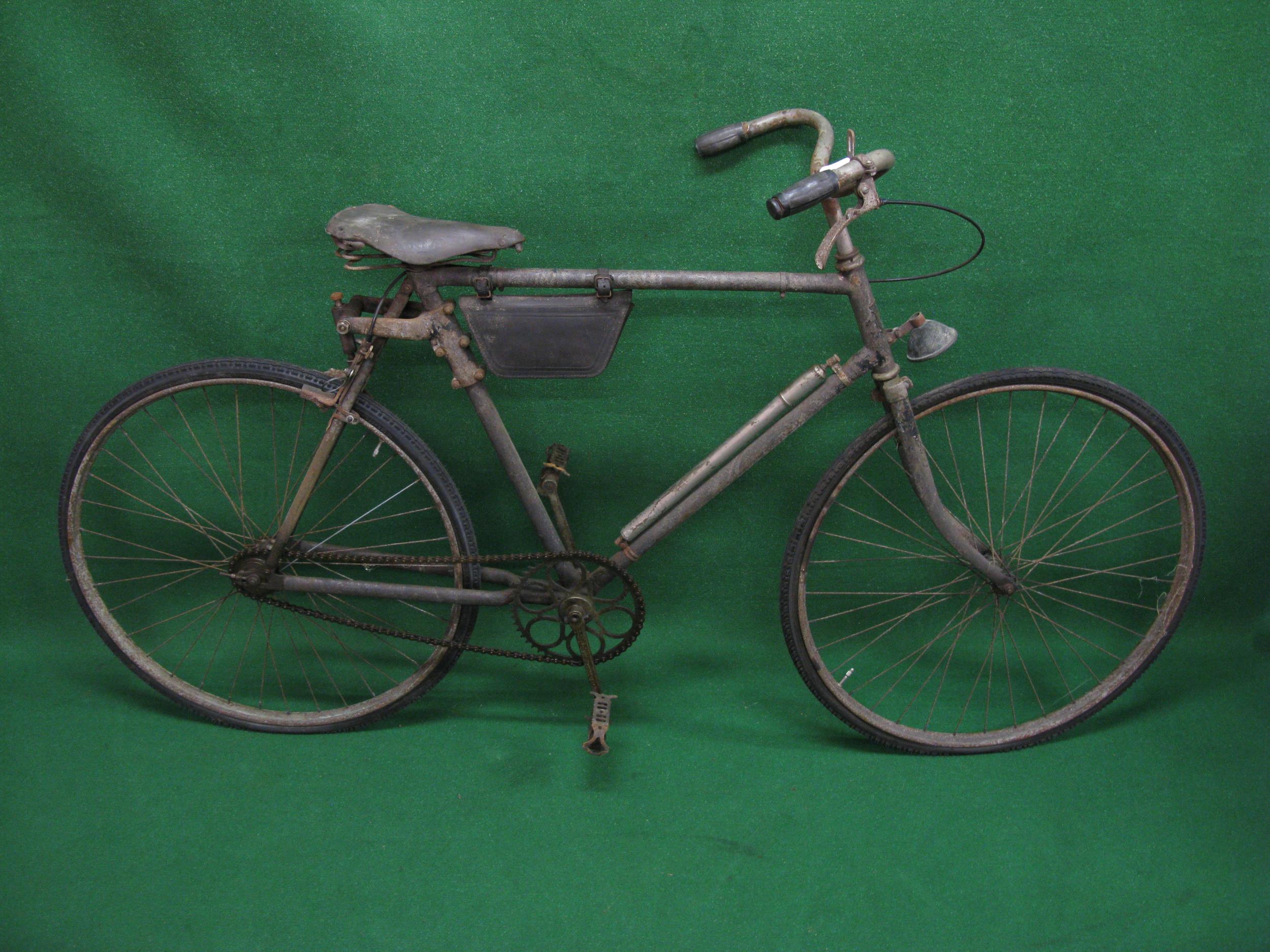 French manufacturers of weapons and bicycles St-Etienne gentleman's bicycle with leather saddle,