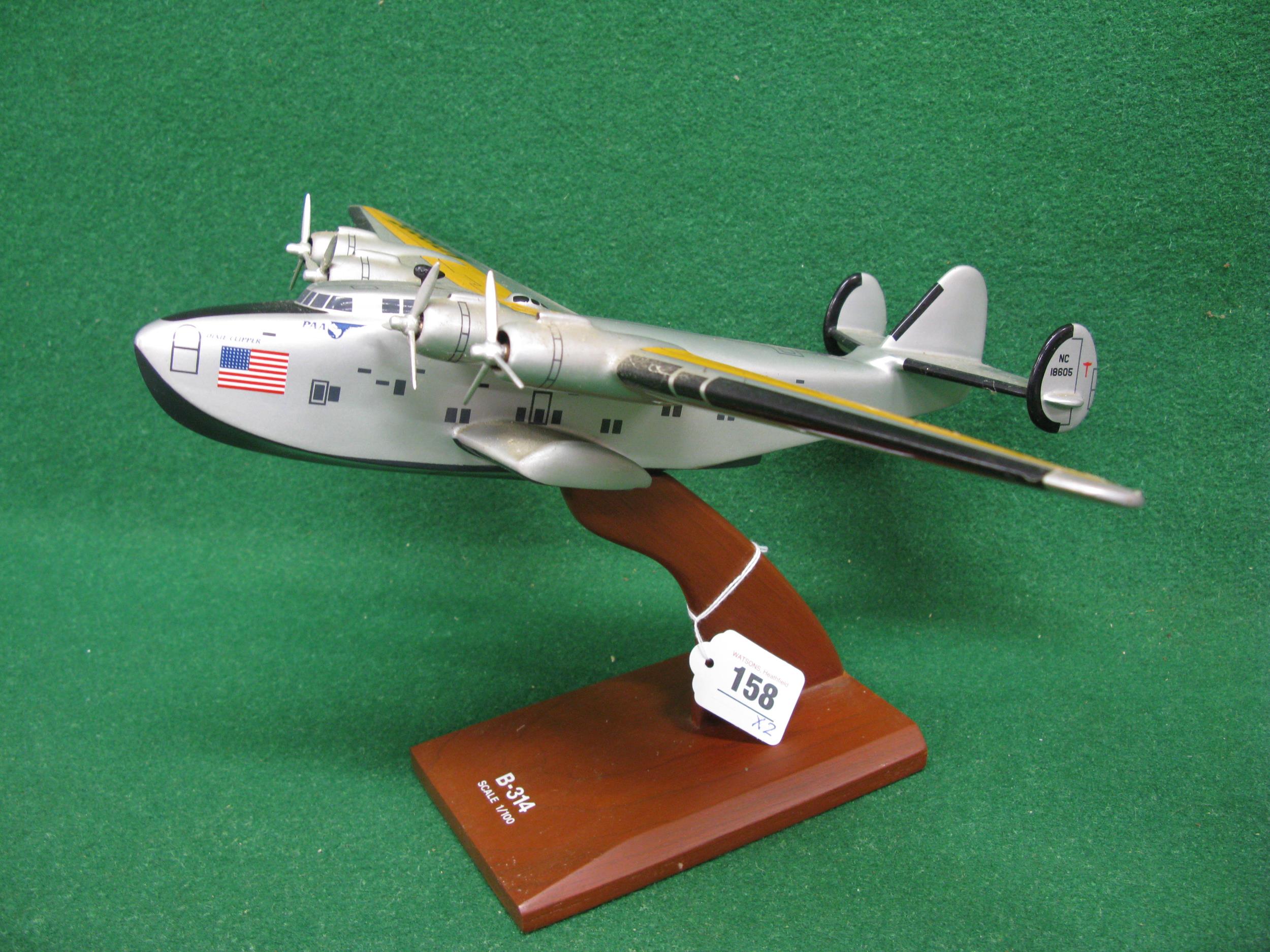 Two desktop aeroplane models with stands of US aircraft made by Toys & Models Corporation- - Image 2 of 3