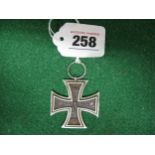 WWI battlefield relic German Military Cross with Crowns, W's and 1813 & 1914 embossed on either side