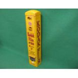 Wall mounted steel vending machine for Kodak Film 8 Exposures For 1 Shilling, yellow with red and