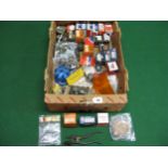 Box of various British radiator caps, boxed thermostats, housing gaskets, keyed locks, tangent lever