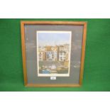 Limited Edition coloured print numbered 74/75, titled "St Peter Port", signed in pencil bottom right