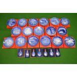 Group of seventeen boxed Bing and Grondahl Copenhagen Mother's Day plates, each decorated with