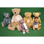 Group of six mohair bears to comprise of: Limited Edition number 76/200 Deans Rag Book Company Ltd