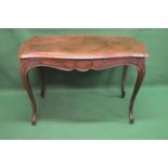 19th century rosewood centre table with 1/4 panel veneer to top and cross banded border over