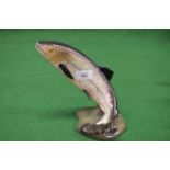 Beswick figure of a Salmon number 2066 marked on base "Presented by the Doulton Angling Society" -