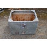 Small galvanised water tank - 26.75" long Please note descriptions are not condition reports, please