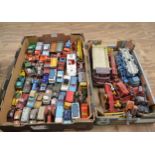 Two boxes of playworn toy cars to include: Dinky, Corgi and Triang Please note descriptions are