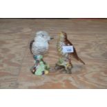 Beswick figure of a Song Thrush No. 2308 - 5.5" tall together with a Beswick figure of a