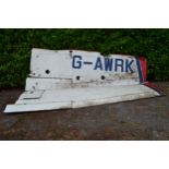 Pair of Cessna wings (G-Awrk) salvaged from an aircraft that crash landed at Deanland Airfield, East