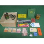 Mixed lot to include: X Rays Lubricating Oil can, AA Sergeant yellow armband, boxed Lucas