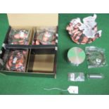 Box of four high performance pistons from Wossner Please note descriptions are not condition