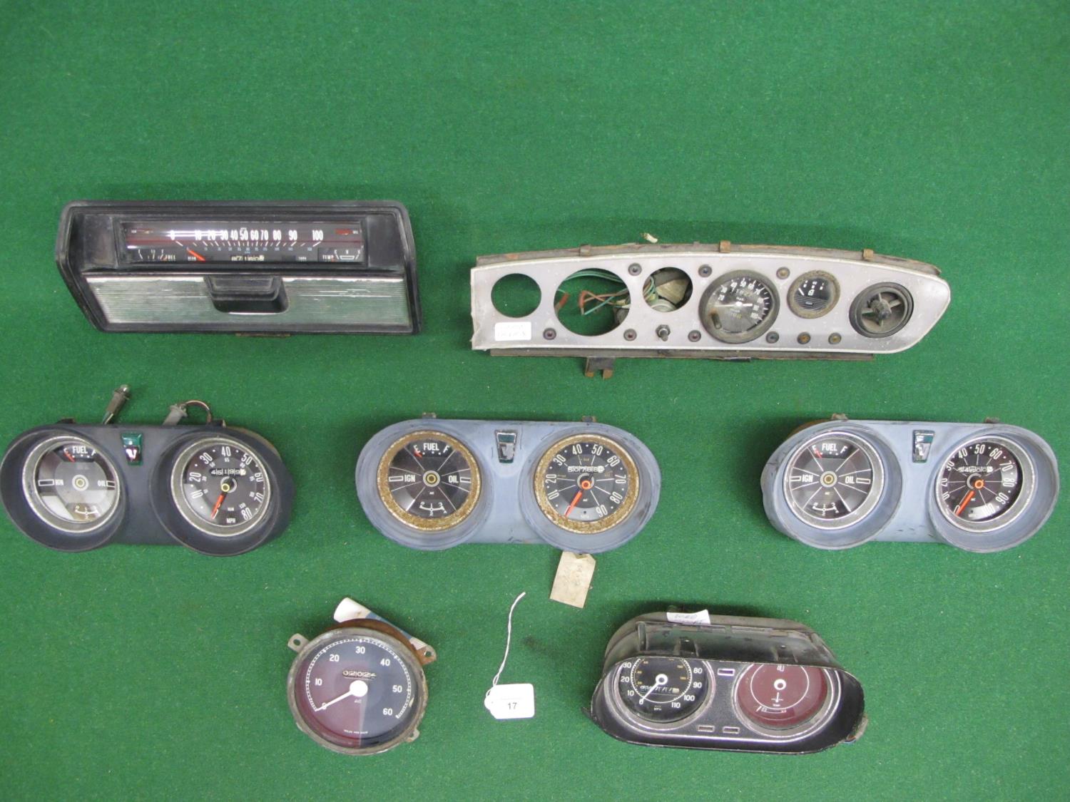 Six dashboard dial binnacles believed to be from: Vauxhall Viva Mk1, Ford Escort and Citroen - Bild 2 aus 3