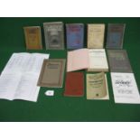 Quantity of motoring publications to include: Handbook Of Automobiles 1915-1916, Belsize Motor Cab