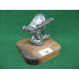 Kneeling Spirit of Ecstasy with Trademark Reg and Reg US Pat on underside of wings, screwed into a