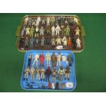 Two trays of fifty two 1970's/1980's Star Wars figures to include: Luke Skywalker, Storm Trooper,