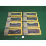 Eight boxed Playcraft-Electric Highway System 9' radius curved roadway sections (4 per box) Please