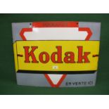 Colourful double sided enamel advertising sign for Produits Kodak En Vente 101, red and black