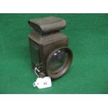 Raydyot side mounting oil lamp with 3" clear lens and a smaller red lens to the rear - 7" tall