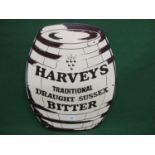 Barrel shaped enamel advertising sign for a local Lewes brewery - Harveys Traditional Draught Sussex