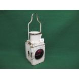 BR(W) tail lamp with red lens and burner - 21" tall Please note descriptions are not condition