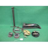 Large Dunlop Major foot pump, nickel ashtray, two Desmo adjustable commercial vehicle mirrors,
