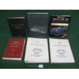 Service manual, workshop manual, spare parts catalogues Vols 1 and 2 and two hardback books all