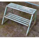 A metal painted step up - 27" wide Please note descriptions are not condition reports, please