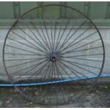 Iron spoked wheel - 43" diameter Please note descriptions are not condition reports, please