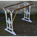 Rectangular iron table base - 36.25" long Please note descriptions are not condition reports, please