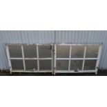 Pair of six panel sash window garden mirrors - 44.5" x 33.75" each Please note descriptions are