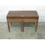 Modern nest of three tables - 33.25" wide Please note descriptions are not condition reports, please