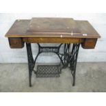 Singer treadle sewing machine - 35.5" wide Please note descriptions are not condition reports,