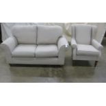 M&S sofa and wing back armchair - sofa - 61" wide and armchair - 31" wide Please note descriptions