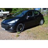 2010 Black Peugeot 207 Verve HDI 70, 1398cc, manual, diesel. MoT until March 2024, 95,833 miles. Reg