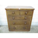 Victorian mahogany chest of drawers - 40" wide Please note descriptions are not condition reports,